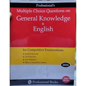 Professional Books' Multiple Choice Questions (MCQs) on General Knowledge & English for Competitive Exams